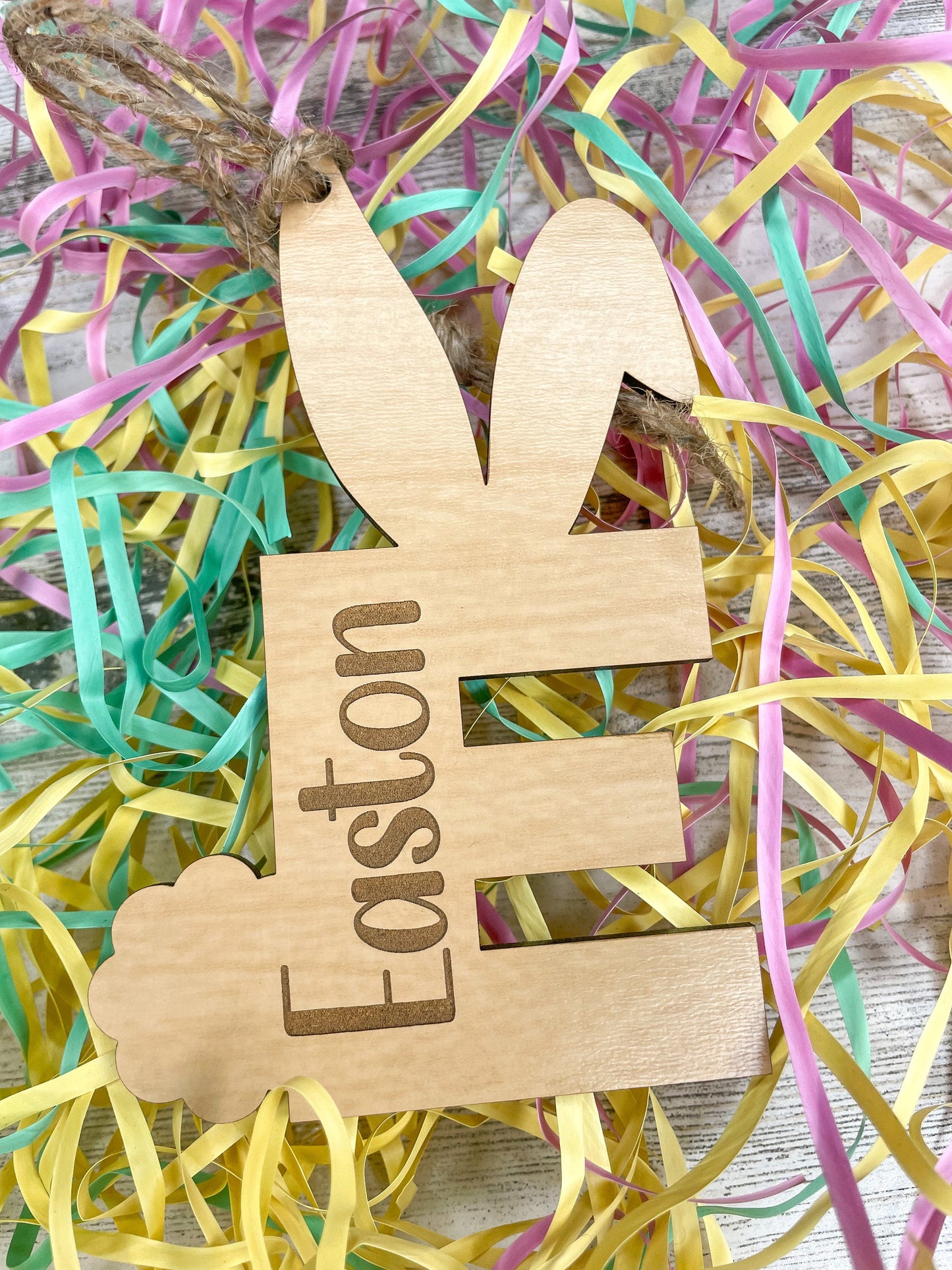 Easter Tag for Easter Basket, Easter Name Tag, Name Tag for Easter, Initial Easter Name Tag, Gift Tag for Easter