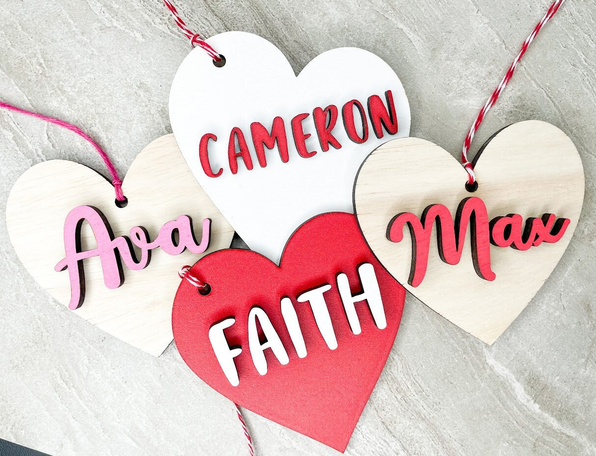 Valentines Day Tag | Valentines Day Basket for kids | Kids Valentines Day Name Tag