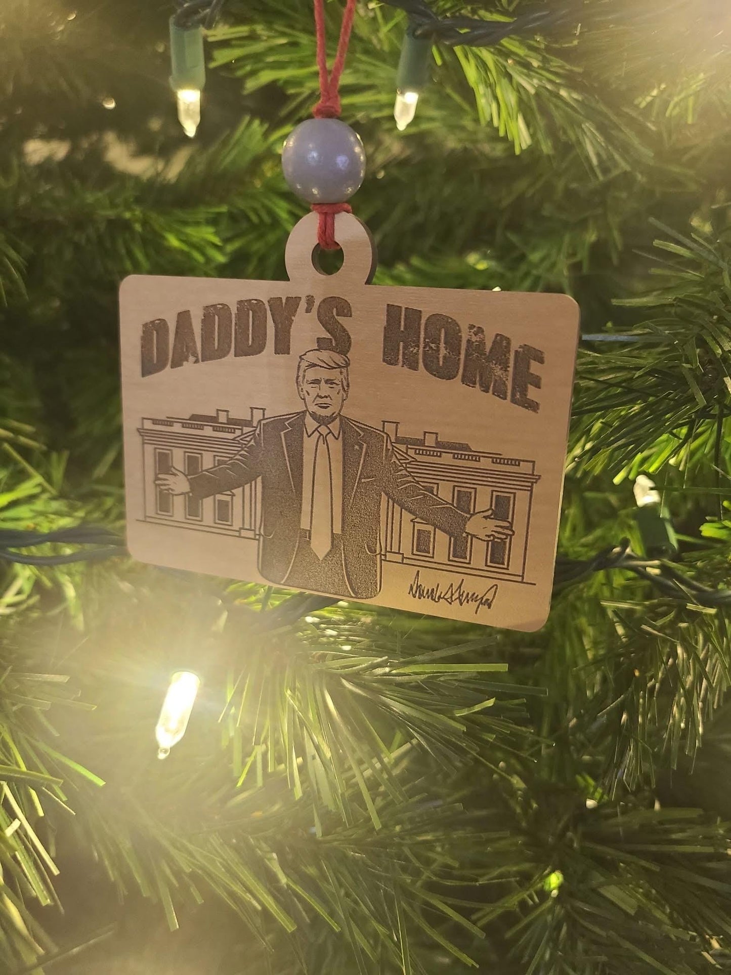 Trump Ornament, Donald Trump Christmas Ornament, Patriotic Ornament, MAGA Ornament, Daddys Home Ornament, Gift for Trump Supporter