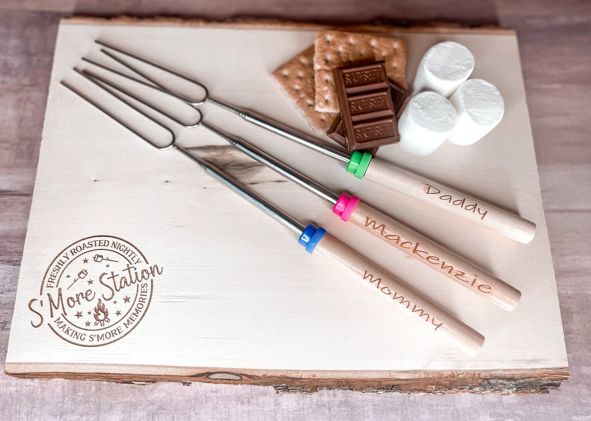 Personalized Marshmallow Roasting Sticks - Engraved Roasting Sticks - Fire Pit - Campfire - Custom Sticks