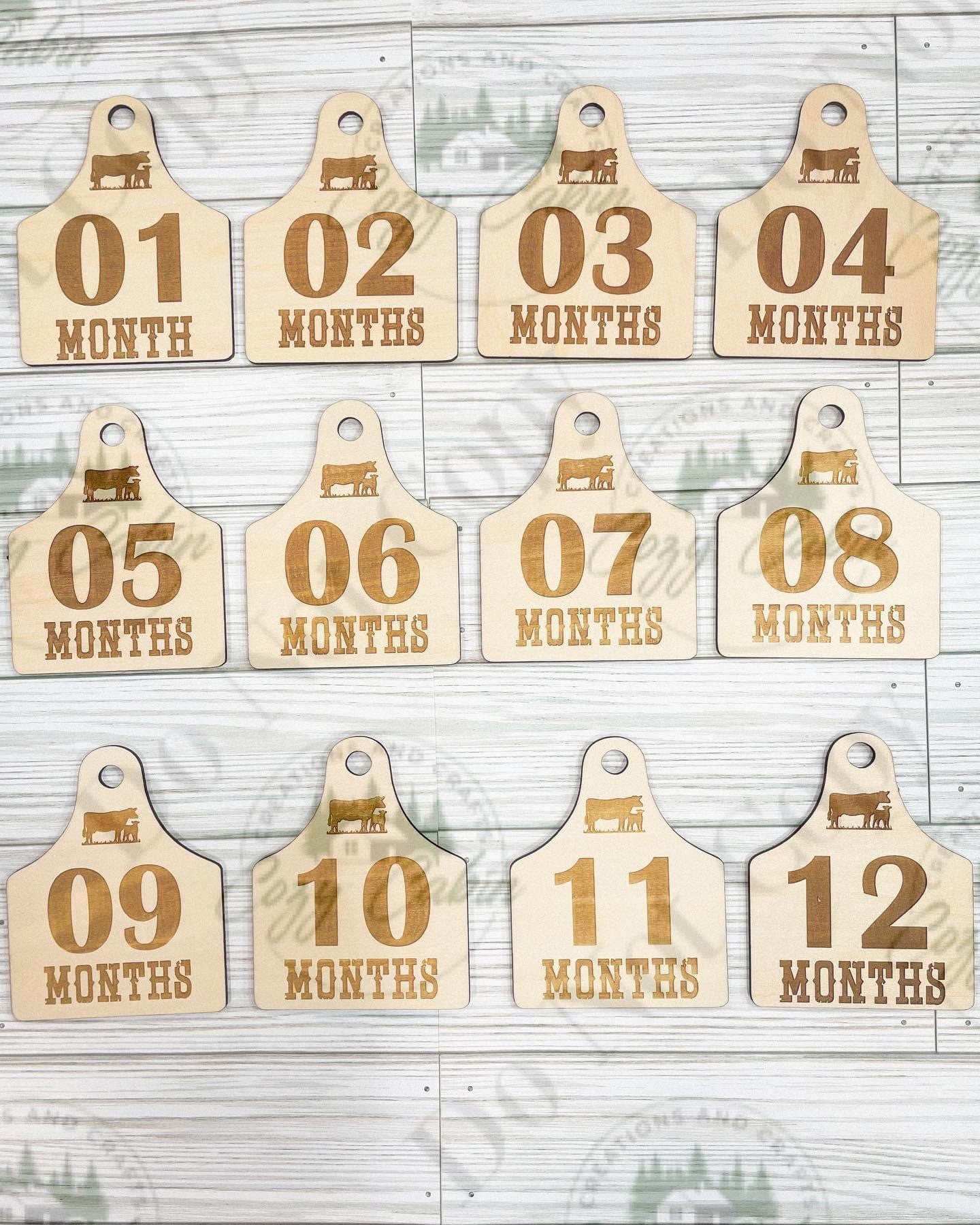 Cow Ear Tag Welcome Sign Baby Announcement | New Farm Baby Cow Tag Birth Annoucement