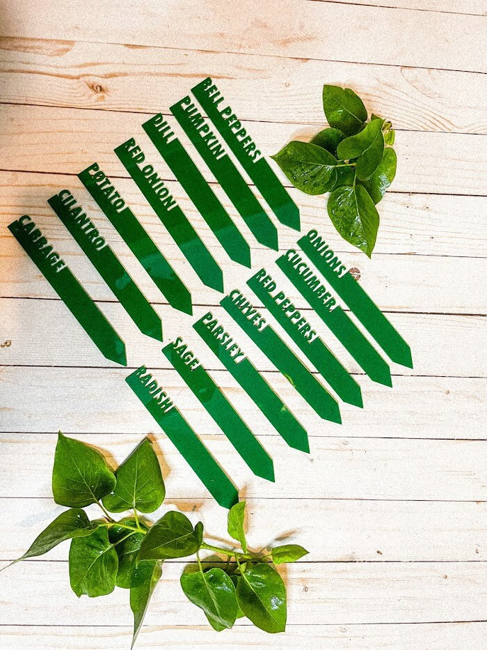 Garden Stake Stick Markers | Custom Garden Identification Stakes | Gardening Gift | Backyard Garden Tools