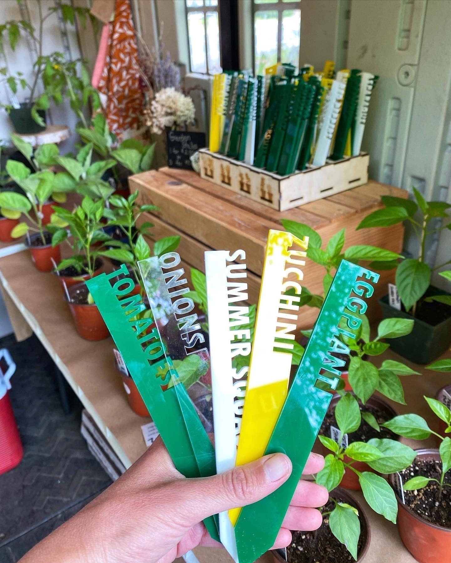 Garden Stake Stick Markers | Custom Garden Identification Stakes | Gardening Gift | Backyard Garden Tools