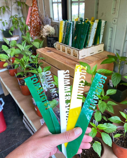 Garden Stake Stick Markers | Custom Garden Identification Stakes | Gardening Gift | Backyard Garden Tools