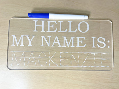 Name Tracing Practice Board, Dry Erase School Tool, Name Learning Board
