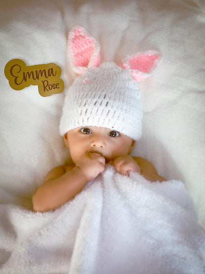 Baby Name Announcement- Name Plaque | Baby Milestone Photo Prop | Newborn Photo Name Announcement