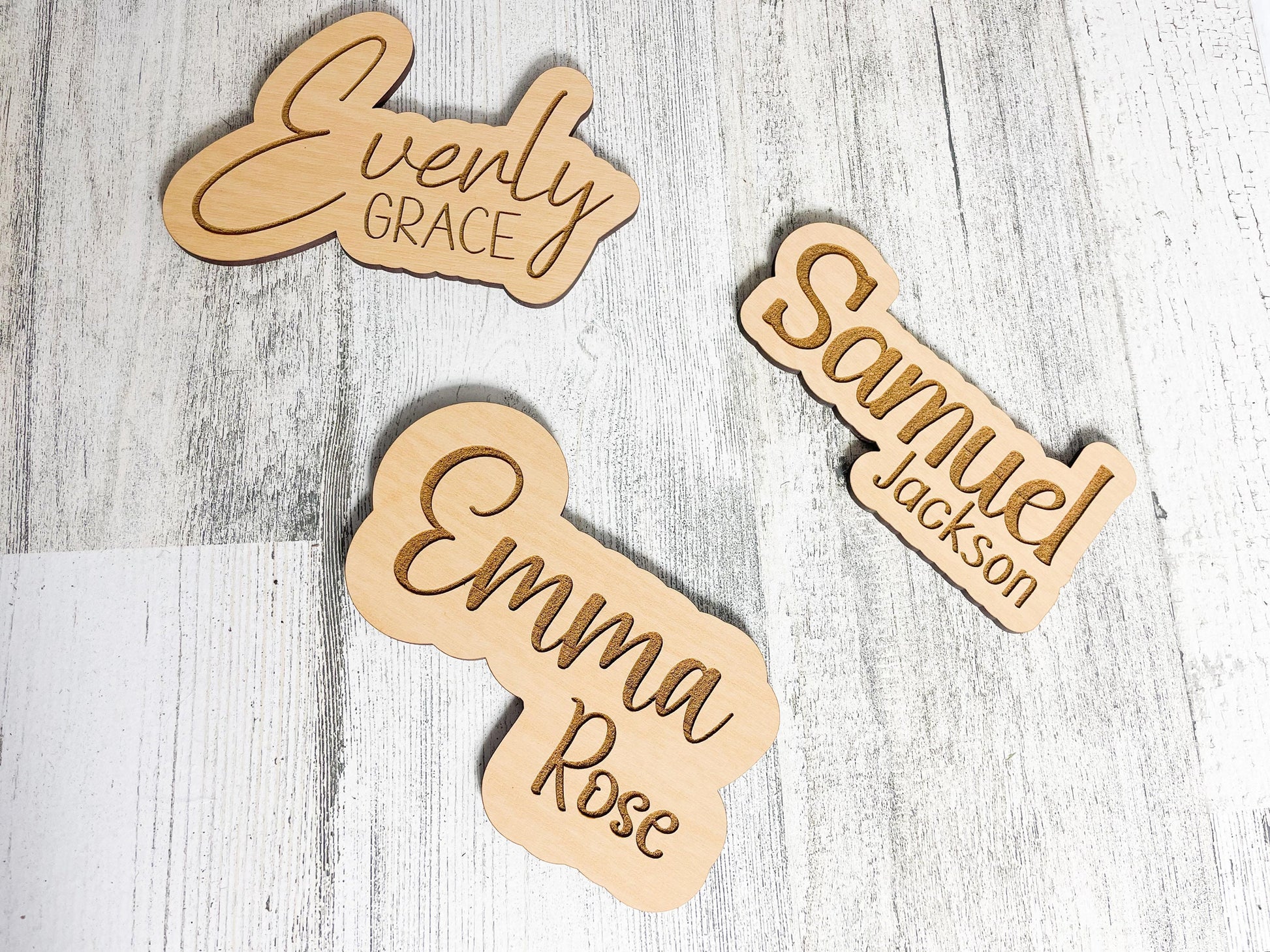 Baby Name Announcement- Name Plaque | Baby Milestone Photo Prop | Newborn Photo Name Announcement