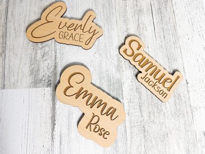 Baby Name Announcement- Name Plaque | Baby Milestone Photo Prop | Newborn Photo Name Announcement