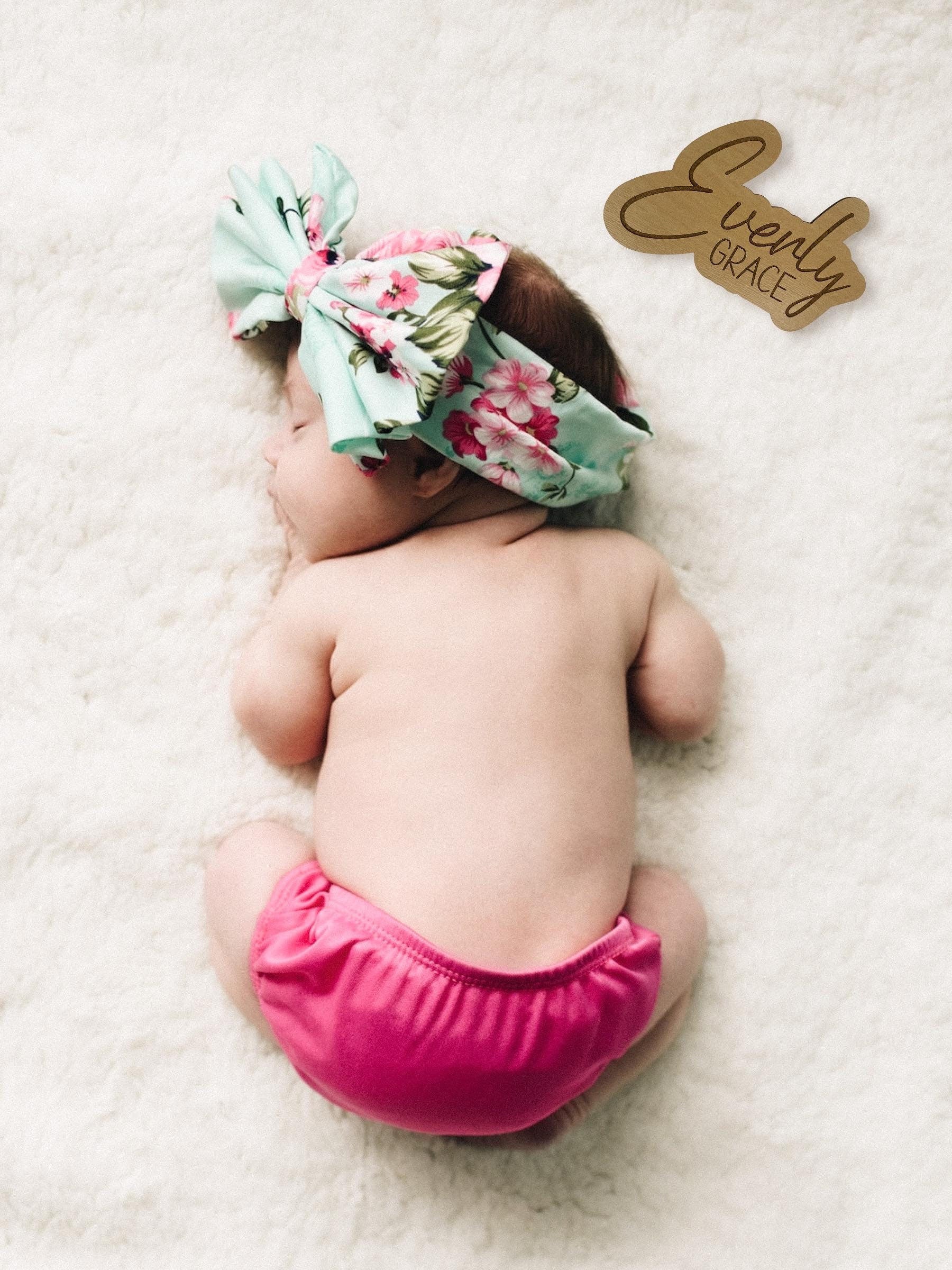 Baby Name Announcement- Name Plaque | Baby Milestone Photo Prop | Newborn Photo Name Announcement