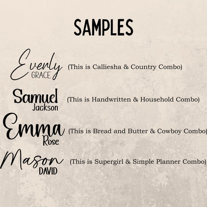 Baby Name Announcement- Name Plaque | Baby Milestone Photo Prop | Newborn Photo Name Announcement