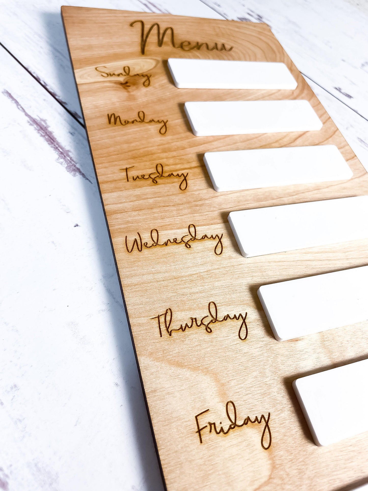 Weekly Menu Food Planning Board