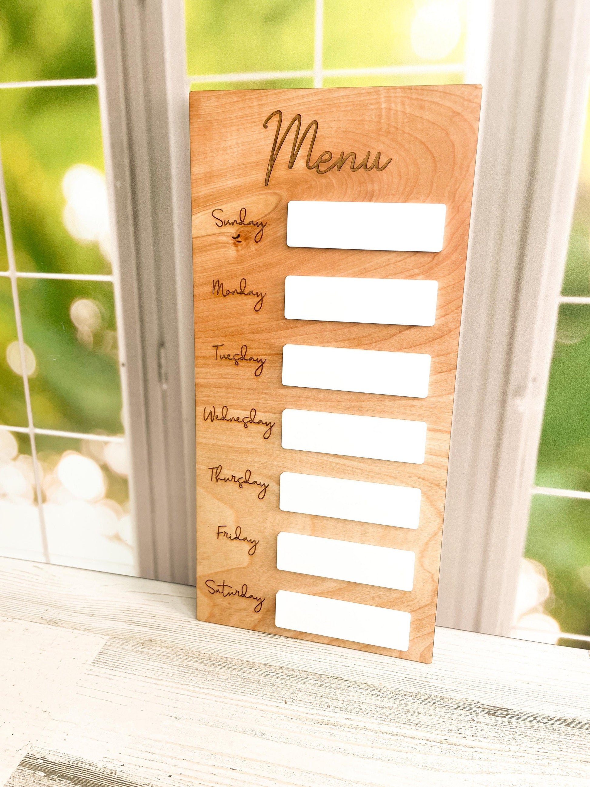 Weekly Menu Food Planning Board