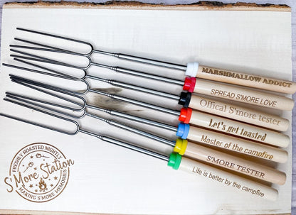 Personalized Marshmallow Roasting Sticks - Engraved Roasting Sticks - Fire Pit - Campfire - Custom Sticks