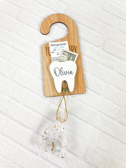 Tooth Fairy Kit | Tooth Fairy Holder | Tooth Fairy Doorknob Sign