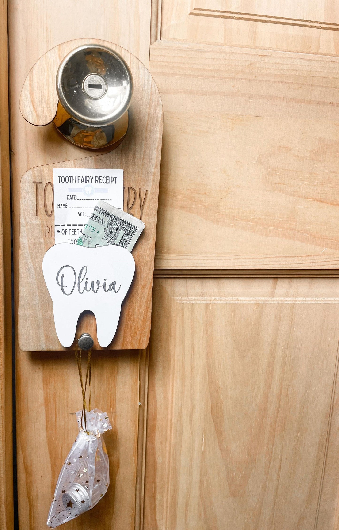 Tooth Fairy Kit | Tooth Fairy Holder | Tooth Fairy Doorknob Sign