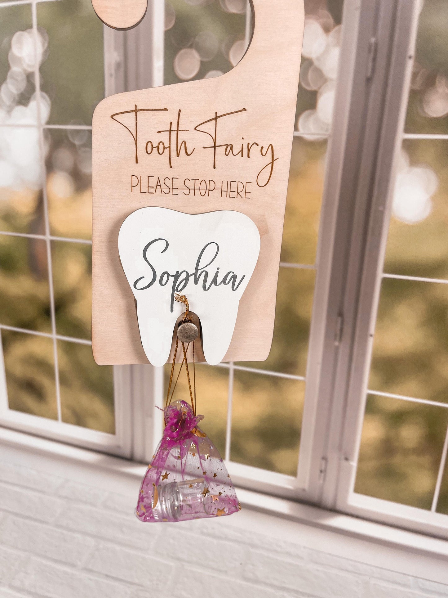 Tooth Fairy Kit | Tooth Fairy Holder | Tooth Fairy Doorknob Sign
