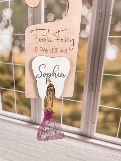 Tooth Fairy Kit | Tooth Fairy Holder | Tooth Fairy Doorknob Sign