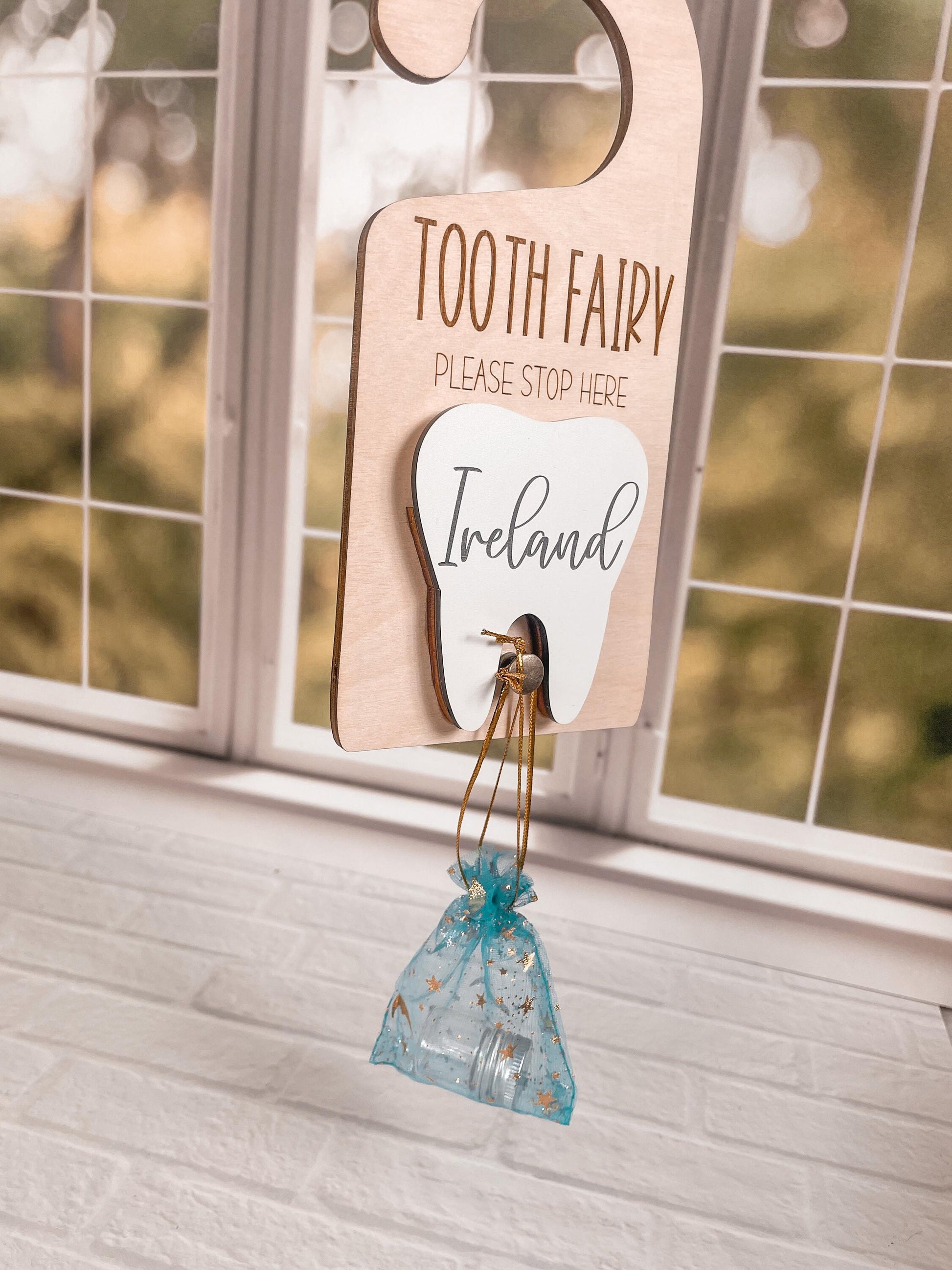 Tooth Fairy Kit | Tooth Fairy Holder | Tooth Fairy Doorknob Sign