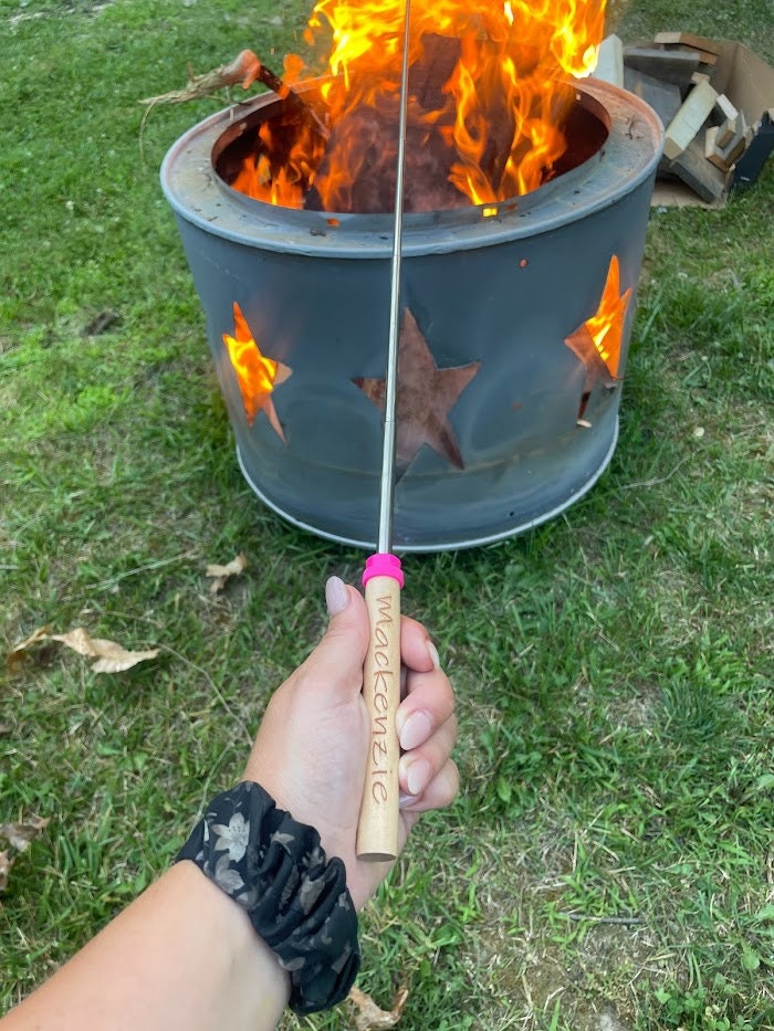 Personalized Marshmallow Roasting Sticks - Engraved Roasting Sticks - Fire Pit - Campfire - Custom Sticks