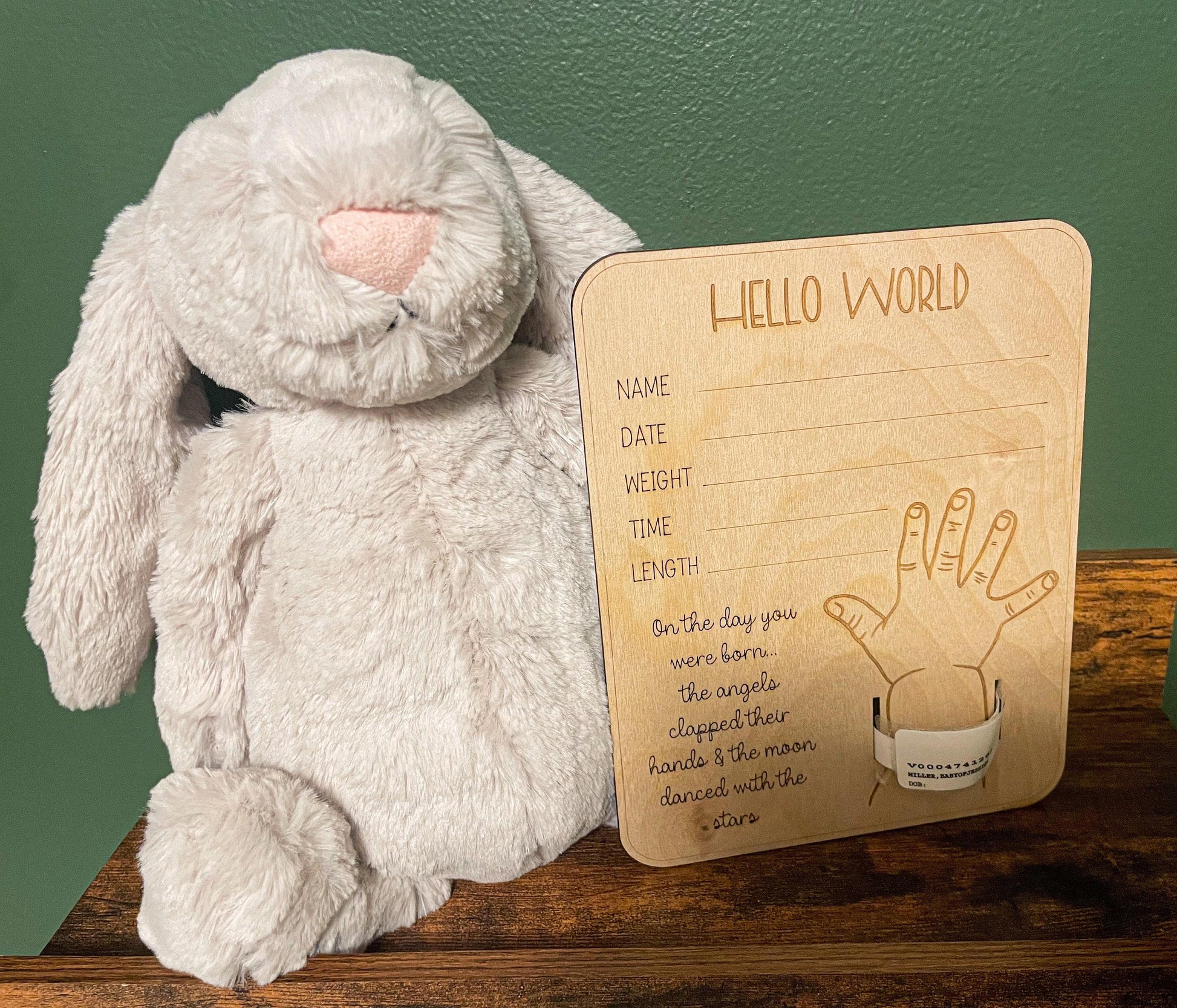 Baby Hospital Bracelet Keepsake Plaque