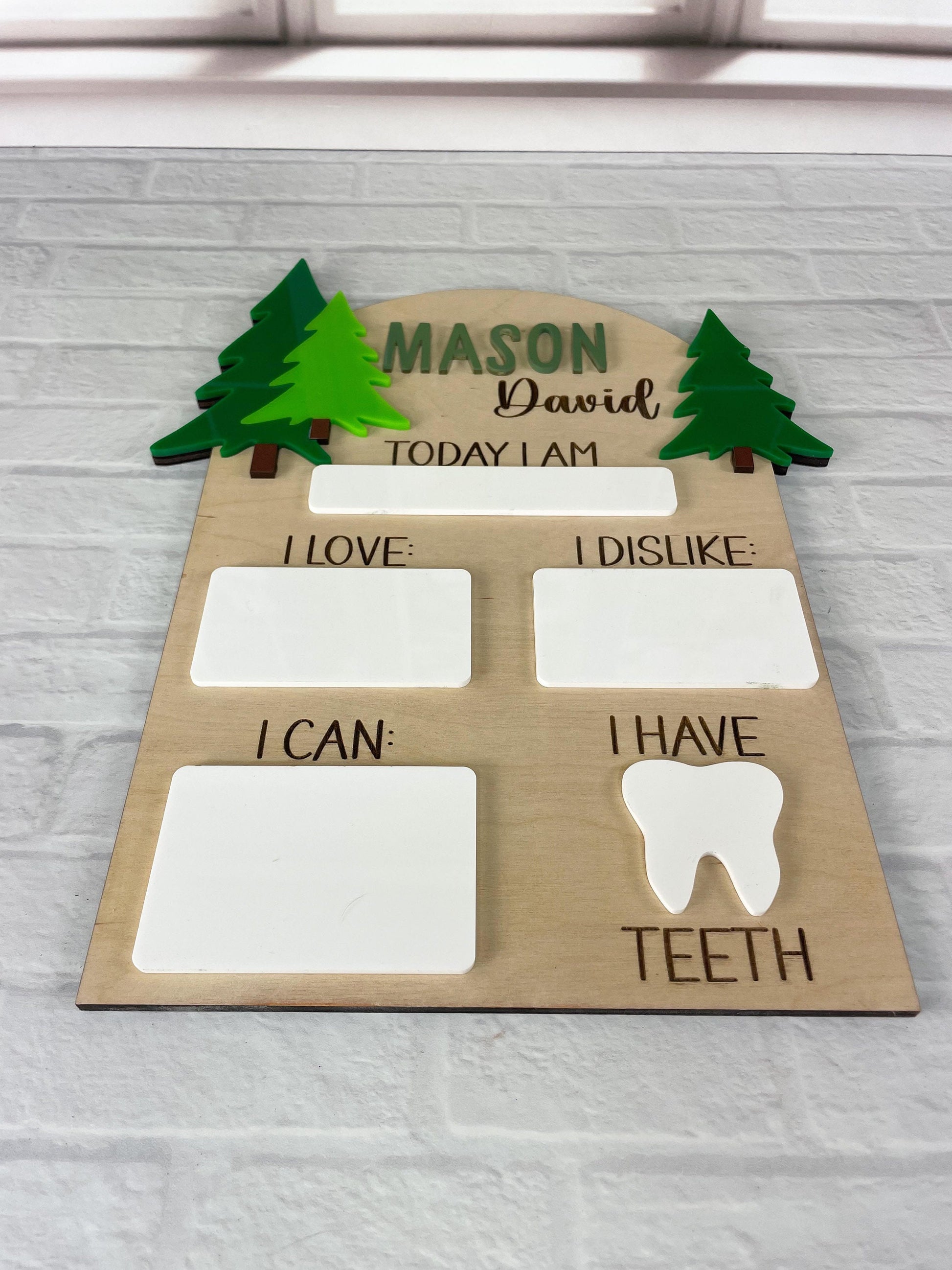 Baby Monthly Milestone Board | Dry Erase Milestone Board | Baby Milestone Board