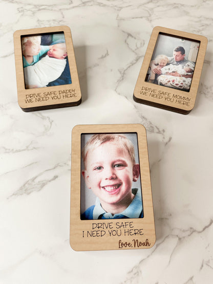 Drive Safe Picture Frame, Car Visor Photo, Visor Picture Frame for Car, Father's Day Gift from Kids, Gift to Dad, Drive Safe Visor Clip