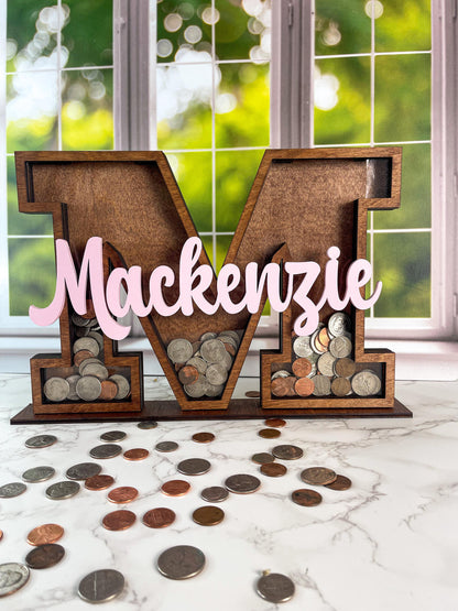 Personalized Name Bank, Custom Piggy Bank, Coin Bank, Kids Piggy Bank, Initial Piggy Bank, Gift for Kids, Coin Holder, Money Gift for Kids