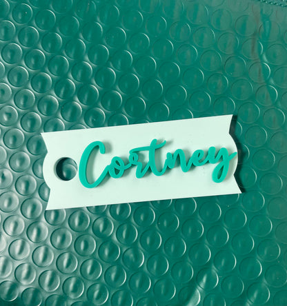 Tumbler Topper Name Plate | Tumbler Topper | Tumbler Accessory