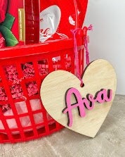Valentines Day Tag | Valentines Day Basket for kids | Kids Valentines Day Name Tag