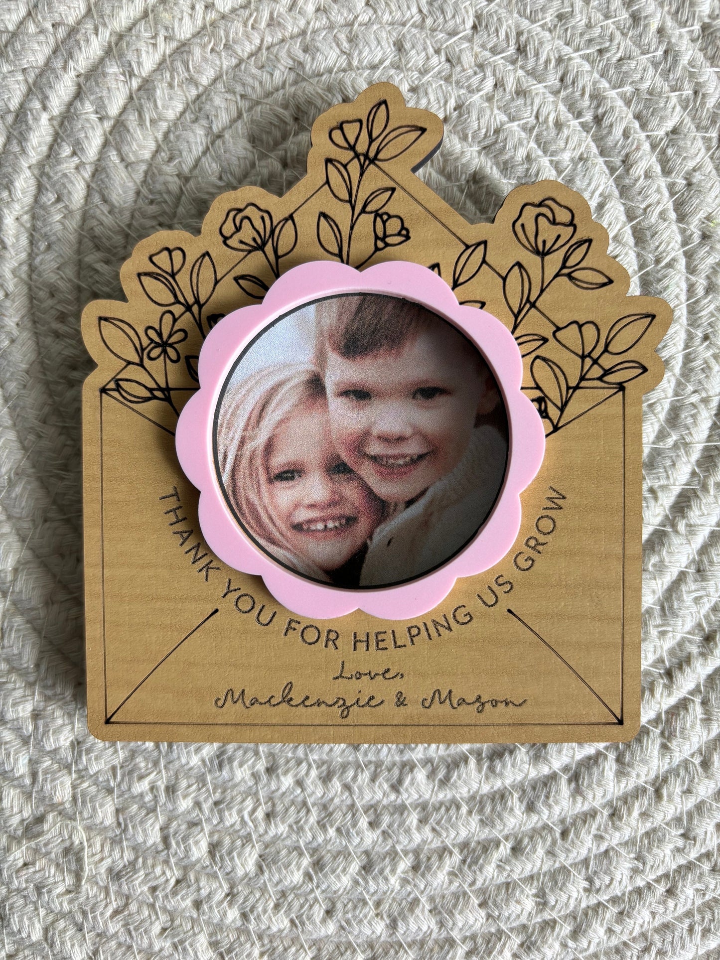 Refrigerator Mother’s Day Photo Magnet, Mother’s Day Gift, Photo Frame, Gift for Mom, Gift for Grandma, Love Letter