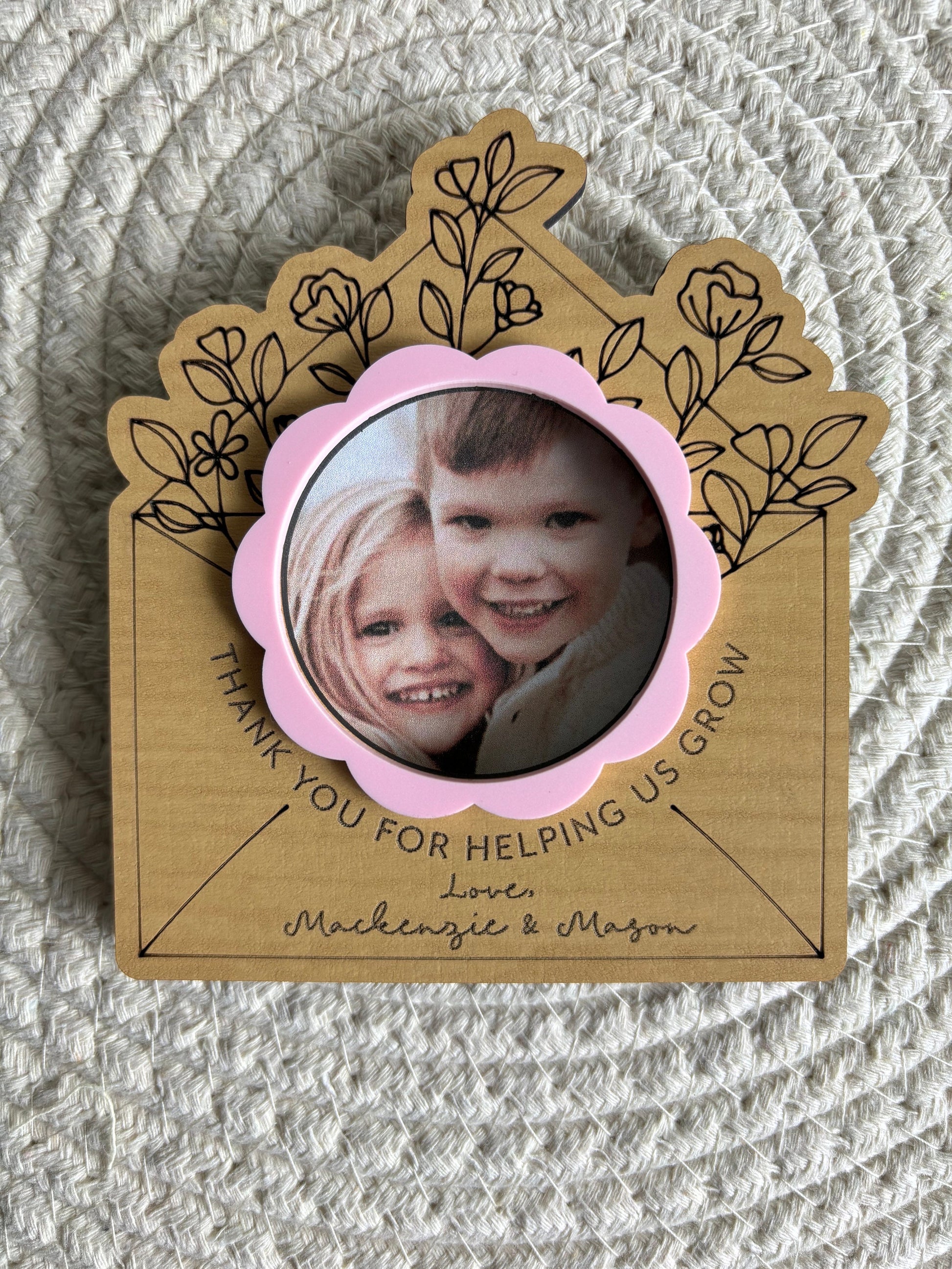 Refrigerator Mother’s Day Photo Magnet, Mother’s Day Gift, Photo Frame, Gift for Mom, Gift for Grandma, Love Letter