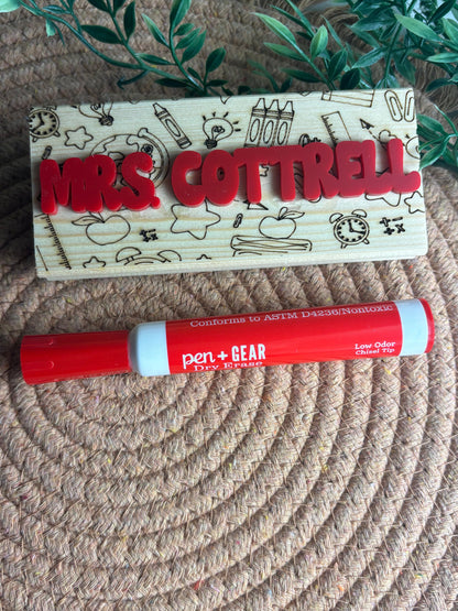 Teacher Appreciation Gift, Dry Eraser for Classroom, Personalized Teacher Gift, Classroom Gift, Blackboard Eraser