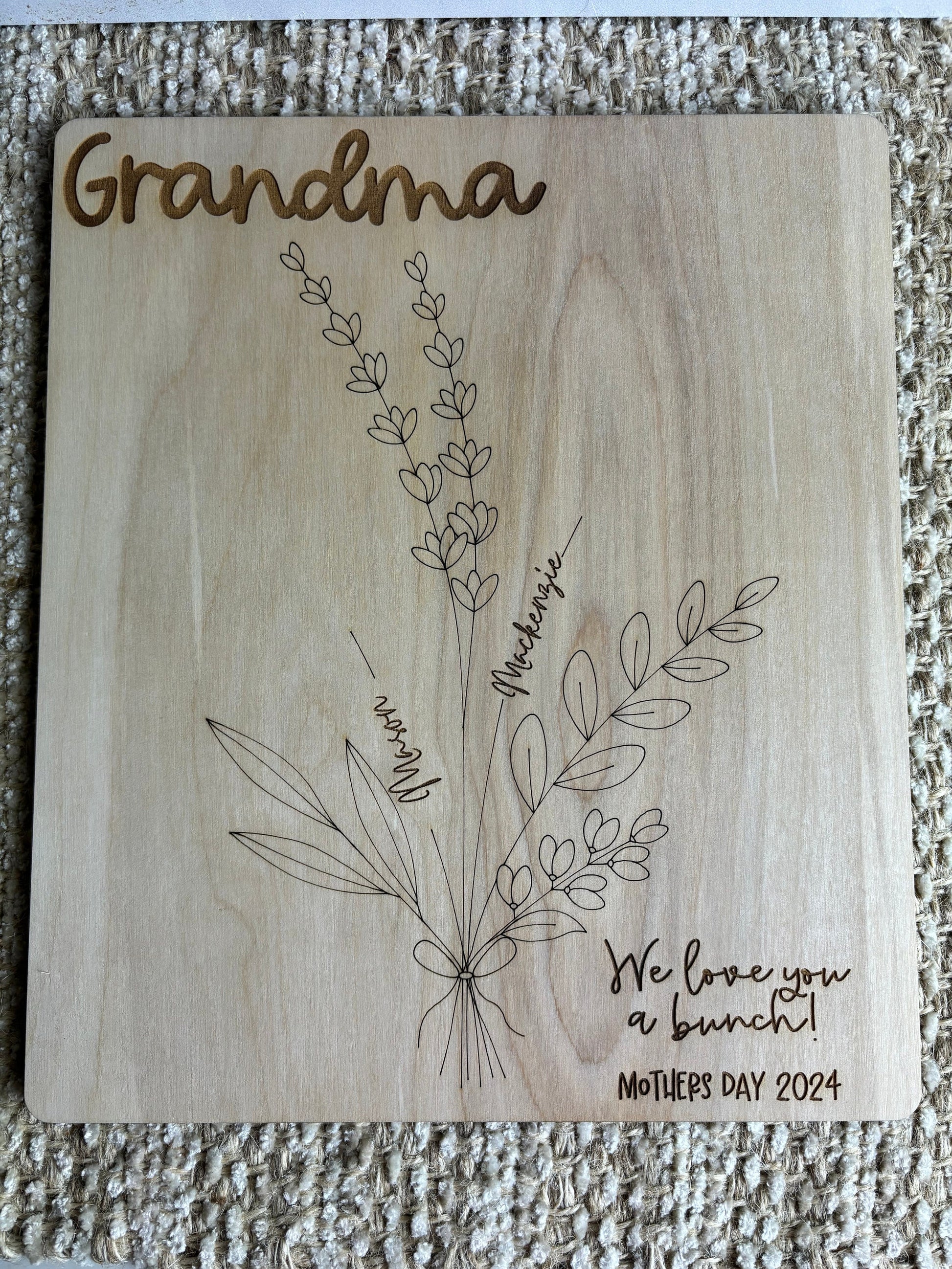 Handprint Sign for Mothers Day, Handprint Wood Sign for Mothers Day, Mother's Day Gif from kids, Floral handprint Sign, DIY Handprint