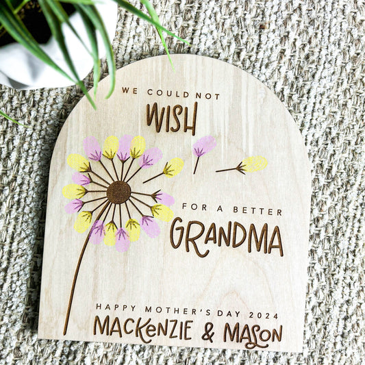 Sign for Mothers Day from kids , Wish Sign for Mothers Day, Mother's Day Gift from kids, fingerprint keepsake, DIY Handprint
