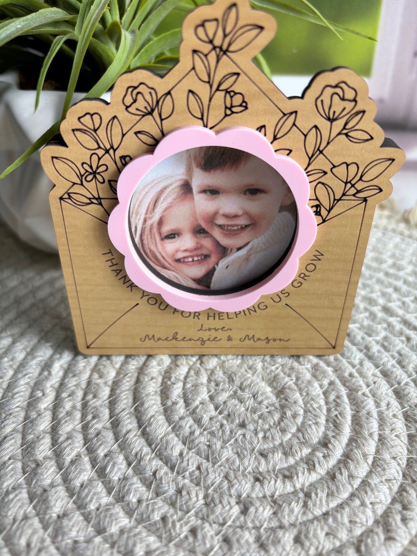 Refrigerator Mother’s Day Photo Magnet, Mother’s Day Gift, Photo Frame, Gift for Mom, Gift for Grandma, Love Letter