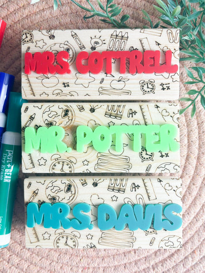 Teacher Appreciation Gift, Dry Eraser for Classroom, Personalized Teacher Gift, Classroom Gift, Blackboard Eraser