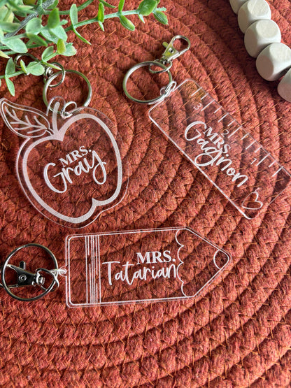 Teacher Appreciation Gift, Teacher Keychain, Teacher Gift from Students, Teacher Assistant Gift, Keychain for Teacher Gift