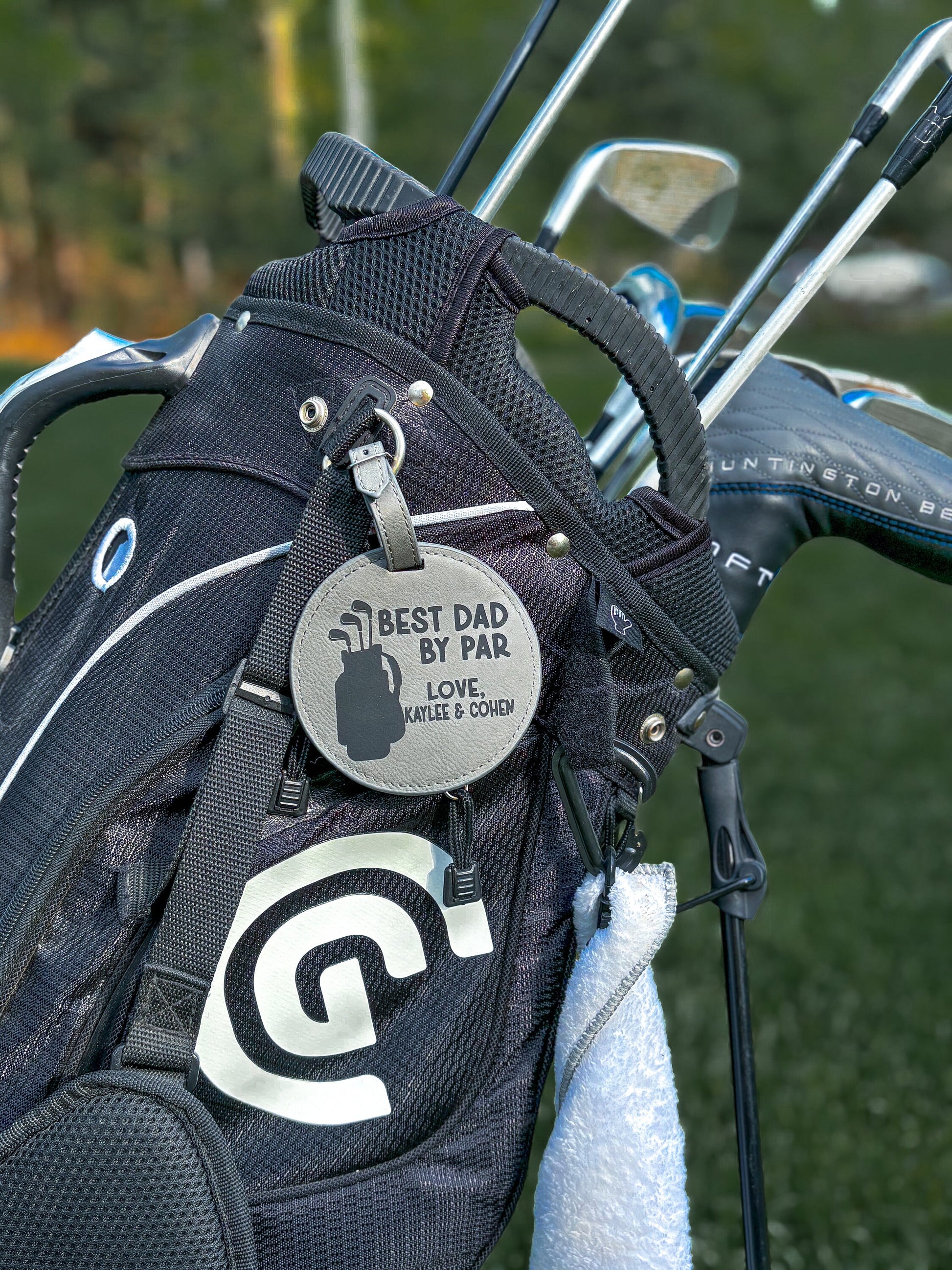 Golf Tee Holder For Golf Bag, Gift For Dad, Leather Golf Bag Tag, Golf Theme Gift, Golfing Fathers Day Gift, Golf Lover Gift, Tee Holder