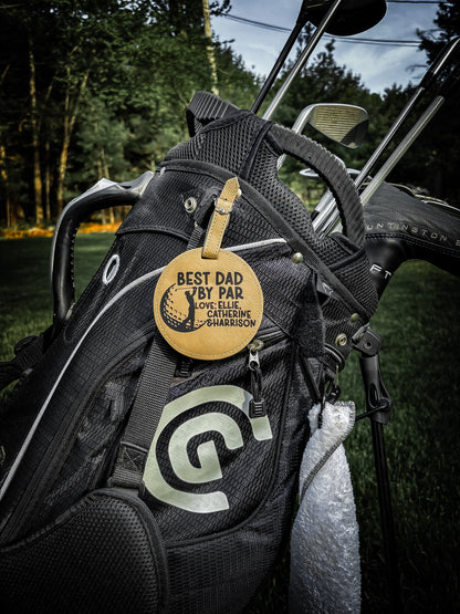 Golf Tee Holder For Golf Bag, Gift For Dad, Leather Golf Bag Tag, Golf Theme Gift, Golfing Fathers Day Gift, Golf Lover Gift, Tee Holder