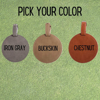Golf Tee Holder For Golf Bag, Gift For Dad, Leather Golf Bag Tag, Golf Theme Gift, Golfing Fathers Day Gift, Golf Lover Gift, Tee Holder