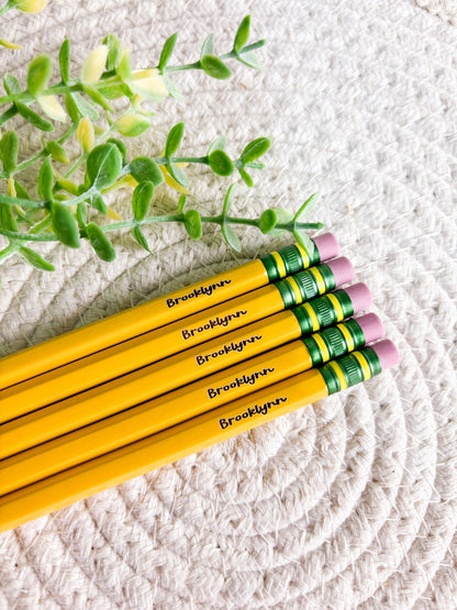 Back to School Pencils, Personalized School Pencils, Engraved Pencils for School, #2 Pencil Set, Children's Pencils, Back To School Supplies