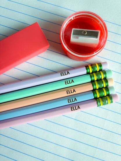Back to School Pencils, Personalized School Pencils, Engraved Pencils for School, #2 Pencil Set, Children's Pencils, Back To School Supplies
