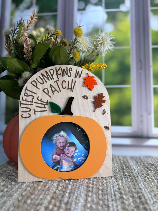 Cutest Pumpkins In The Patch Frame, Fall Picture Frame, Kids Picture Frame, Fall Decor, Pumpkin Frame, Kids Fall Craft