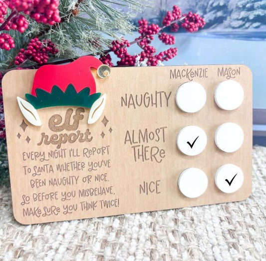 Elf Message Board, Elf Report, Welcome Back Elf Gift, Behavior Chart for Kids, Elf Kit for Kids, Elf Arrival, Naughty or Nice Elf Report
