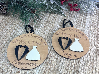 Our First Christmas as Mr. & Mrs. Ornament, First Year of Marriage Ornament, Mr. and Mrs. Ornament, Christmas Ornament for Newlyweds