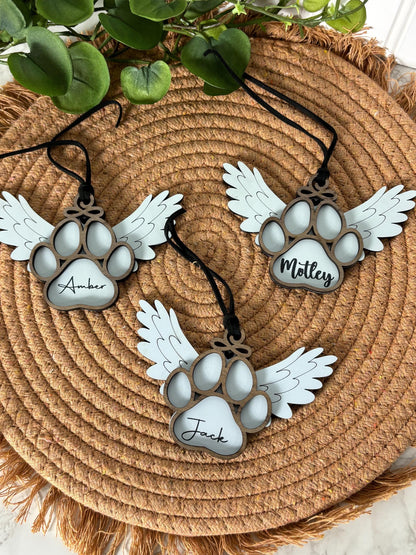 Memorial Ornament for Pet, Dog and Cat Memorial Ornament, Bereavement Ornament, In Memory of Pet, Christmas Ornament for Cat, Pet Loss, Cat