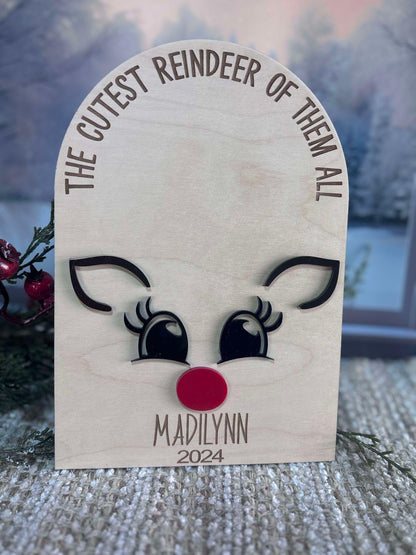 Baby's first Christmas, Reindeer Handprint Antler Sign, Baby's first Christmas keepsake, Keepsake Handprint decor, Christmas Decor for Kids
