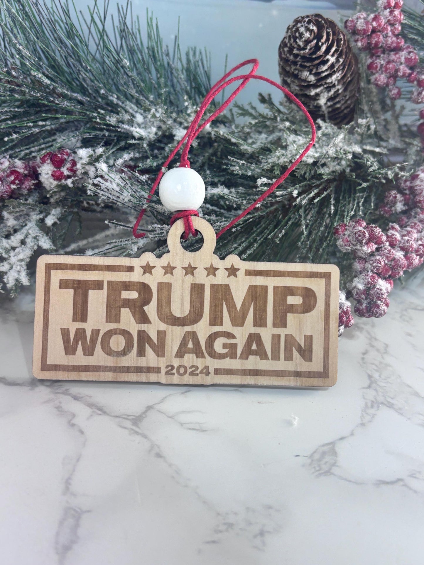 Trump Ornament, Donald Trump Christmas Ornament, Patriotic Ornament, MAGA Ornament, Daddys Home Ornament, Gift for Trump Supporter