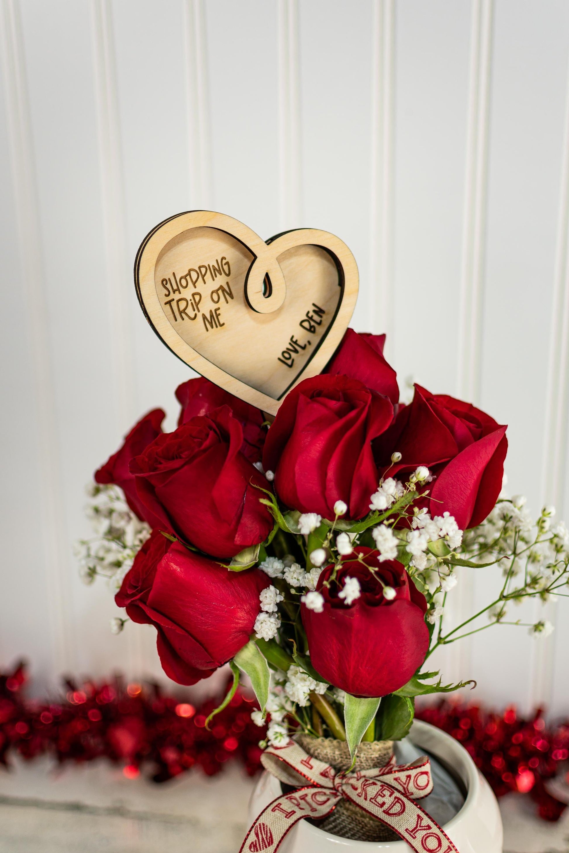 Valentines Day Gift Card Holder Plant Stake, Gift Card Holder, Gift Card Plant Stake Holder, Anniversary Gift for Her, Birthday Gift for Her