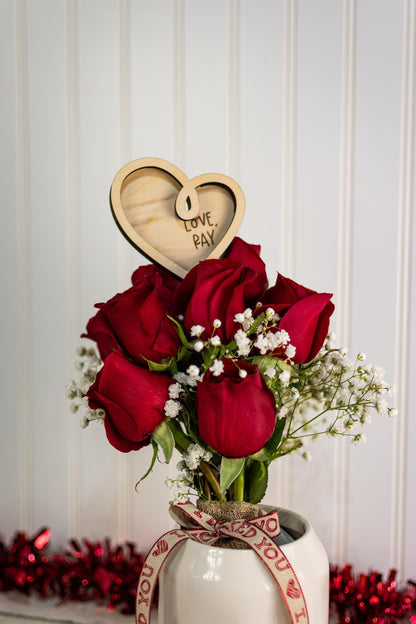 Valentines Day Gift Card Holder Plant Stake, Gift Card Holder, Gift Card Plant Stake Holder, Anniversary Gift for Her, Birthday Gift for Her